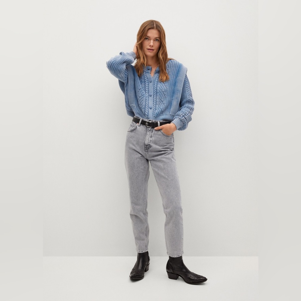 Mango Gray Straight Leg Women's Jeans